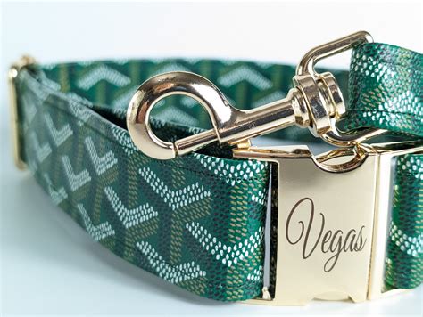 goyard inspired dog collar|Goyard leash.